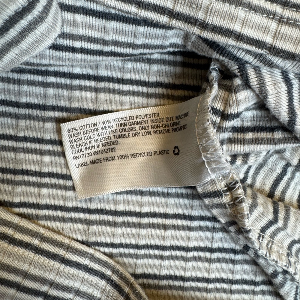 Kids Cat & Jack Striped Ribbed Long Sleeve Tee 10/12 - Picture 5 of 5